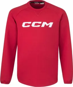 CCM Locker Room Fleece Crew SR Red 2XL SR Eishockey Pullover und Hoodie