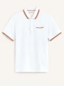 Celio Aredede Polo T-Shirt Weiß