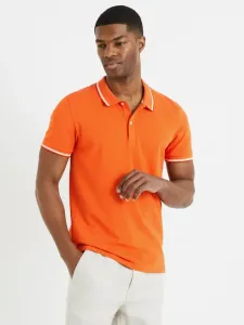 Celio Decolrayeb Polo T-Shirt Orange #1331533