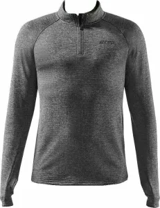 CEP W0139 Winter Run Shirt Men Black Melange L Laufsweatshirt