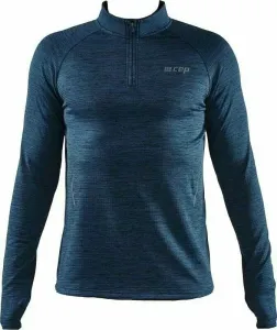 CEP W0139 Winter Run Shirt Men Dark Blue Melange L Laufsweatshirt