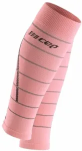 CEP WS401Z Compression Calf Sleeves Reflective Light Pink II Laufschuhüberzüge