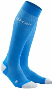 CEP WP20KY Compression Tall Socks Ultralight Electric Blue/Light Grey II Laufsocken