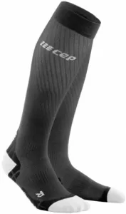 CEP WP30IY Compression Tall Socks Ultralight Black-Light Grey IV Laufsocken