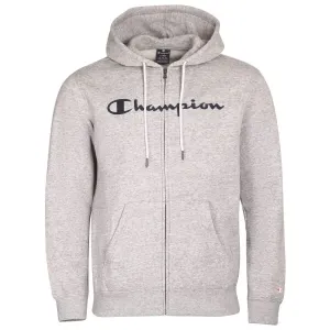 Champion HOODED FULL ZIP SWEATSHIRT Herren Sweatshirt, grau, veľkosť S