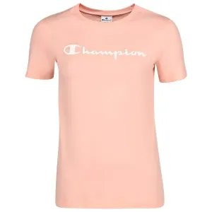 Champion CREWNECK T-SHIRT Damenshirt, lachsfarben, größe