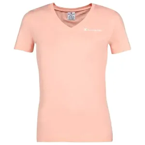 Champion V-NECK T-SHIRT Damenshirt, lachsfarben, veľkosť M