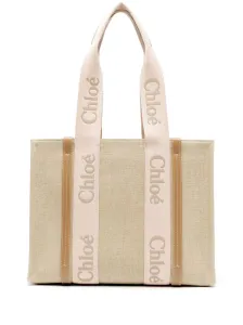 CHLOÉ - Woody Canvas And Leather Tote Bag #1506633