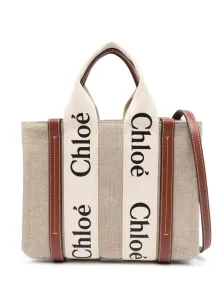 CHLOÉ - Woody Canvas And Leather Tote Bag #1566088