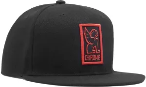 Chrome Baseball Cap Schwarz-Rot