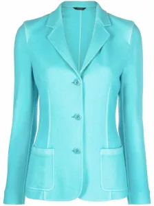 COLOMBO - Cashmere And Silk Blend Single Breasted Jacket