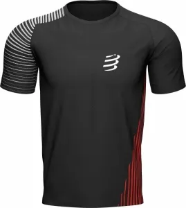 Compressport Performance SS Tshirt M Black/Red S Laufshirt mit Kurzarm
