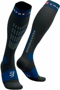 Compressport Alpine Ski Full Socks Black/Estate Blue T4 Laufsocken