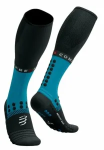 Compressport Full Socks Winter Run Mosaic Blue/Black T4 Laufsocken