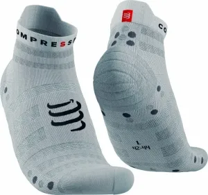 Compressport Pro Racing Socks v4.0 Ultralight Run Low White/Alloy T1
