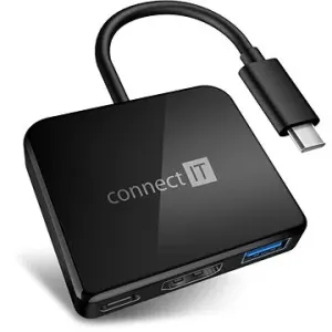 CONNECT IT CHU-7050-BK USB-C hub 3v1 (USB-C, USB-A, HDMI), schwarz