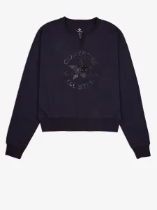 Converse CHUCK PATCH INFILL CREW Damen Sweatshirt, schwarz, veľkosť S