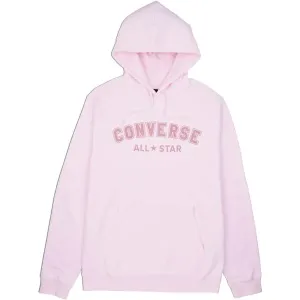 Converse CLASSIC FIT ALL STAR SINGLE SCREEN PRINT HOODIE BB Unisex Kapuzenpullover, rosa, veľkosť L #1064888