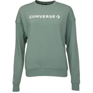 Converse WORDMARK FLEECE HOODIE EMB Damen Sweatshirt, grün, größe
