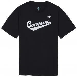 Converse CENTER FRONT LOGO TEE Herrenshirt, schwarz, veľkosť S