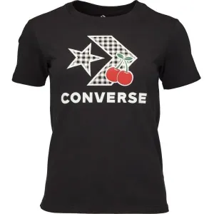 Converse CHERRY STAR CHEVRON INFILL Damen T-Shirt, schwarz, größe