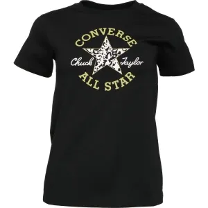 Converse CHUCK PATCH INFILL TEE Damenshirt, schwarz, veľkosť M