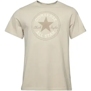 Converse STANDARD FIT CENTER FRONT CHUCK PATCH CORE TEE Unisex Shirt, beige, größe