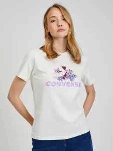 Converse STAR CHEVRON ABSTRACT FLOWERS TEE Damenshirt, rosa, veľkosť XS