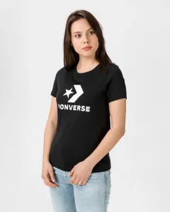 Converse STAR CHEVRON TEE Damen Shirt, schwarz, veľkosť S