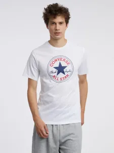Converse STANDARD FIT CENTER FRONT CHUCK PATCH CORE TEE Unisex Shirt, weiß, veľkosť L