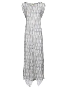 CORTANA - V-neck Long Silk Dress #999464