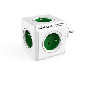Cubenest Powercube Original, 5x Steckdosen, weiß/grün