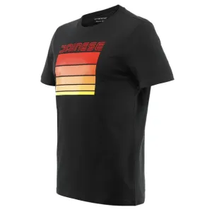 Dainese Stripes T-Shirt Black Red Größe 2XL