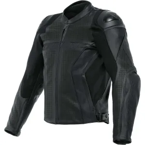 Dainese Racing 4 Leather Jacket Perf. Black Black Black Größe 54