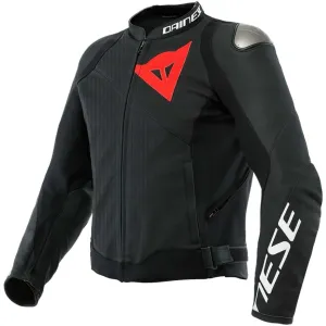 Dainese Sportiva Leather Jacket Perf. Black Matt Black Matt Black Matt Größe 54