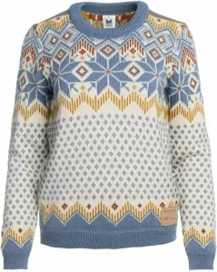 Dale of Norway Vilja Womens Knit Sweater Off White/Blue Shadow/Mustard M Jumper
