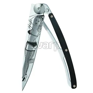 Tasche Messer Deejo 1AB100 Tatto 37g Ebenholz Holz Stift auf #260859