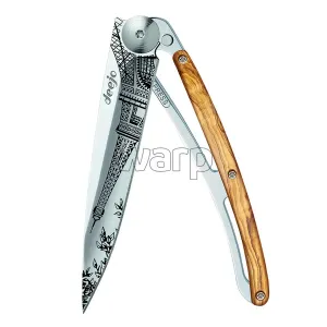 Tasche Messer Deejo 1AB100 Tatto 37g Ebenholz Holz Stift auf #260860