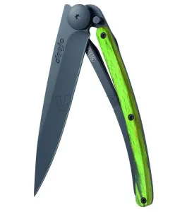 Taschen- Messer Deejo 1GB008 Black 37g, green buche