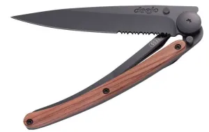 Taschen- Messer Deejo 1GB505 eins Hand, black, 37g, korallenholz