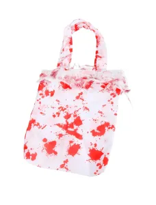 Kostümzubehör Tasche mit Blutspritzern Farbe: weiß/rot