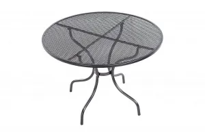 Gartentisch aus Metall ø105 cm, ohne Sonnenschirmloch