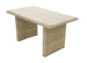 Gartentisch aus Polyrattan 140x80 cm SEVILLA (beige) #1437354