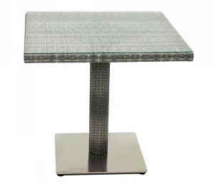 Gartentisch aus Polyrattan GINA 80x80 cm grau #1436332
