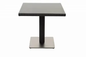Gartentisch aus Polyrattan GINA 80x80 cm schwarz #1436269