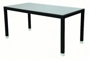 Gartentisch aus Polyrattan NAPOLI  160x80 cm schwarz #1436273