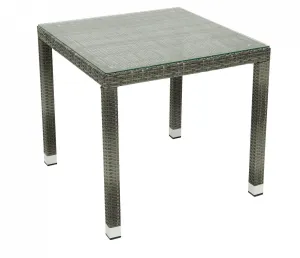 Gartentisch aus Polyrattan NAPOLI  80x80 cm grau #1436326