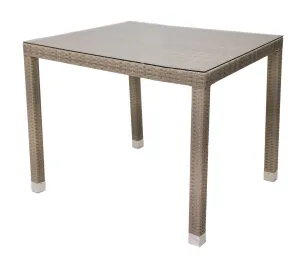 Gartentisch aus Polyrattan NAPOLI  80x80 cm grau-beige #1436272