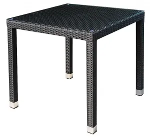 Gartentisch aus Polyrattan NAPOLI  80x80 cm (schwarz) #1436247