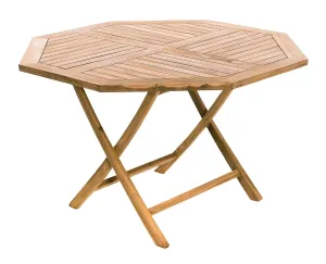 Gartentisch aus Teak HAGEN klappbar, ⌀ 120 cm achteckig #1436203